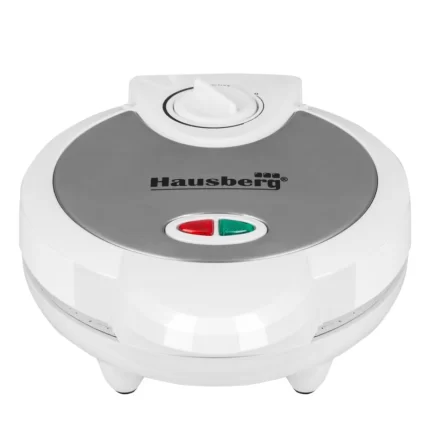 Aparat waffe Hausberg HB-3562AB, 1300 W, 4 compartimente, carcasa inox, Alb