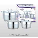 Set oale inox Bohmann BH-1906, 6 piese, 3.9 l, 5 l, 6.6 l, capac sticla - imagine 2