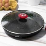 Tigaie din aluminiu forjat Bohmann BH-7502-26, 26 cm, capac, interior marmorat - imagine 7