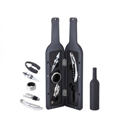 Suport in forma de sticla cu 5 accesorii pentru vin Peterhof PH-12878-0