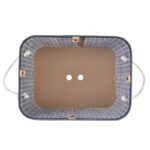 Cos pentru rufe din bambus si material textil Grunberg BM023, gri, 60 l - imagine 4
