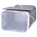 Cos pentru rufe din bambus si material textil Grunberg BM023, gri, 60 l - imagine 3