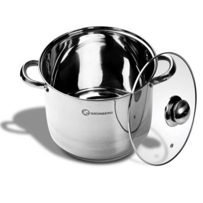 Oala din inox cu capac din sticla Grunberg GR-2126