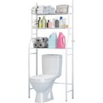 Raft depozitare etajera pentru baie TW101, 3 polite, 47 x 25 x 155 cm, alb