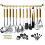 Set ustentile bucatarie Berglander CTAG37 Auriu, inox, 37 piese