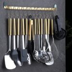 Set ustentile bucatarie Berglander CTAG37/Auriu, inox, 37 piese - imagine 3