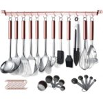Set ustentile bucatarie Berglander CTAG37 Roz-Auriu, inox, 37 piese