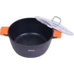 Cratita aluminiu Bohmann BH-7350-20MRB, 2.2 L, 20 x 9 cm, interior granit, capac - imagine 2