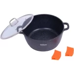 Cratita aluminiu Bohmann BH-7350-20MRB, 2.2 L, 20 x 9 cm, interior granit, capac - imagine 3