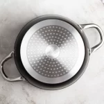 Cratita aluminiu cu capac Bohmann BH-7421-24, 24 cm, 4.5 litri, interior marmura - imagine 3