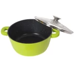 Cratita marmorata Bohmann BH-7324MRB-GR, 3.9 L, 24 x 10.7 cm, compatibila inductie, verde - imagine 2