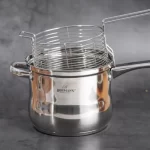 Oala friteuza din inox Bohmann BH-1667FR, 18 x 15 cm, 3.4L , capac sticla, inductie - imagine 4