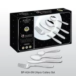 Set tacamuri 24 piese Bohmann Premium BP-A24-SM, otel inoxidabil, argintiu - imagine 2