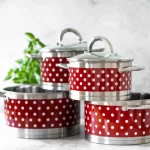 Set vase pentru gatit cu capac Bohmann BH-7626-12MRB, 12 piese - imagine 2