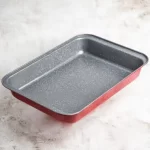 Tava de copt din otel carbon Voltz V5-1222-RS34, 34x24x6 cm, rosu - imagine 2