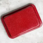 Tava de copt din otel carbon Voltz V5-1222-RS34, 34x24x6 cm, rosu - imagine 3