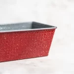 Tava de cozonac Voltz V5-1223-RF, 30.5x11.7x7 cm, otel carbon, rosu - imagine 2