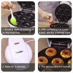 Aparat electric pentru facut gogosi Sonifer Donut Maker, 7 forme, 750 W - imagine 3