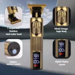 Masina de tuns barba si contur Andowl, 10 W, acumulator, afisaj led - imagine 3