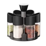 Suport condimente cu suport rotativ, 6 piese