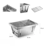 Gratar compact pliabil pentru camping