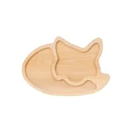 Platou din lemn de fag pentru copii, forma pisica, 29x20x2cm EXT 7264_1