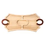 Platou din lemn pentru servit, compartimentat, cu maner potcoava 56x25.5cm EXT 7215