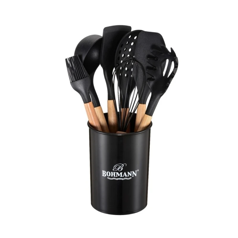 Set ustensile bucatarie Bohmann BH-7678-8 black Set ustensile bucatarie Bohmann BH-7678-8 black