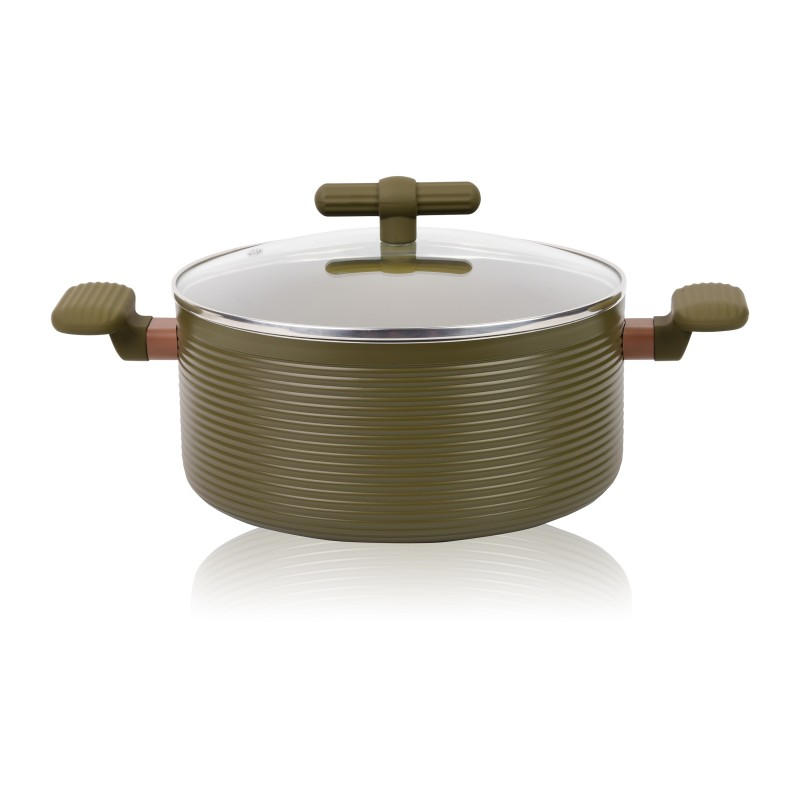 Oala din aluminiu cu capac Grunberg GR5724 Cratita din aluminiu cu capac Grunberg GR5724