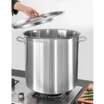 Oala profesionala din inox Grunberg GR2733, 33 litri, diametru 35 cm, manere nituite, capac inox, compatibila  inductie - imagine 5
