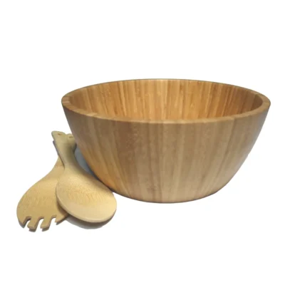 Set bol pentru salata cu 2 ustensile din bambus Grunberg BM6356
