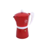 Espressor pentru aragaz din aluminiu Grunberg GR594, capacitate 6 cesti, rosu - imagine 2
