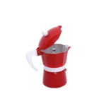 Espressor pentru aragaz din aluminiu Grunberg GR594, capacitate 6 cesti, rosu - imagine 4