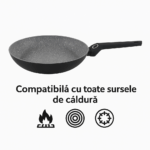 Tigaie aluminiu Zilan ZLN-3314, 28 cm, interior granit, baza inductie, maner soft touch - imagine 14