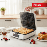 Aparat de facut gofre Zilan ZLN2939, Alb, 1200 W, 4 felii, indicator led - imagine 8