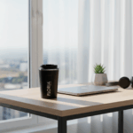 Cana de cafea tip termos Floria ZLN9969, capacitate 380ml, interior din inox, pereti dubli, negru - imagine 3