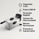 Friteuza electrica Zilan ZLN-1819, 2180 W, 3 litri, otel inoxidabil - imagine 9