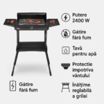 Gratar electric cu picior Zilan ZLN-3789, 2400 W - imagine 10