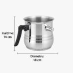 Oala pentru lapte cu fluier Floria ZLN1802, 3 litri, inox - imagine 7
