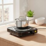 Plita electrica Floria ZLN-2828, 1500 W, 1 ochi, negru, 25 x 25 x 5 cm - imagine 2