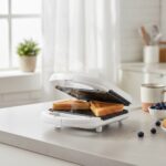 Sandwich-maker Floria ZLN-4304, 750 W, Alb, model triunghi - imagine 2