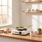 Plita electrica Floria ZLN-2829, 1500 W, 1 ochi, alb, 25 x 25 x 5 cm - imagine 2