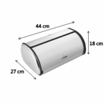 Cutie pentru paine Bohmann BH-7239B, 44 x 27 x 18 cm, inox, Argintiu - imagine 3