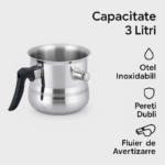 Oala pentru lapte cu fluier Floria ZLN1802, 3 litri, inox - imagine 8