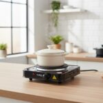 Plita electrica Floria ZLN-2806, 1000W, 1 ochi, 22 x 21 x 5 cm, Negru - imagine 3