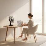 Ventilator de birou Floria ZLN-1211, diametru 26 cm, putere 25 W, 2 trepte de viteza, functie oscilare - imagine 2