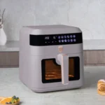 Friteuza air fryer Berlinger Haus BH-9547, 1300W, capacitate 6.3L, temperatura maxima 200 grade, taupe mat - imagine 3