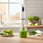 Blender vertical Rosberg R5-1112DS, 200 W, 2 viteze, atasament inox, Alb - imagine 2
