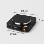 Plita electrica Floria ZLN-2806, 1000W, 1 ochi, 22 x 21 x 5 cm, Negru - imagine 16