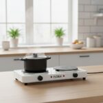 Plita electrica Floria ZLN-2843, alb, 2500 W, 2 ochiuri, termostat, 46 x 25 cm - imagine 2